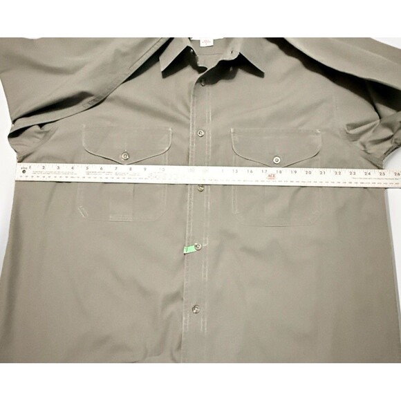 CC Filson Men’s Large 12014 OG Otter Green Cotton Twill Field Work Shirt EUC - Picture 7 of 10